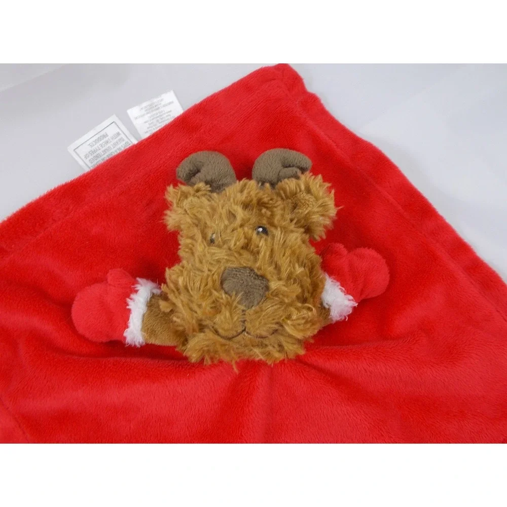 Baby Starters Red Reindeer‎ Rattle Lovey Plush Security Blanket 11